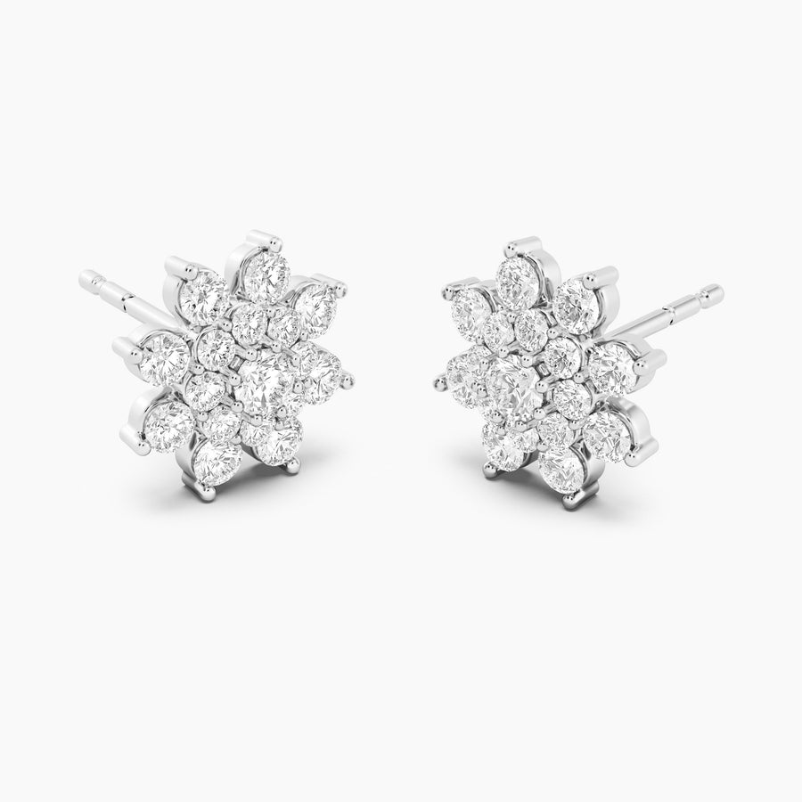 Lab-Grown 0.99 Ct Bloom Stud Earrings