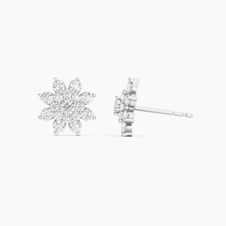 Lab-Grown 0.99 Ct Bloom Stud Earrings