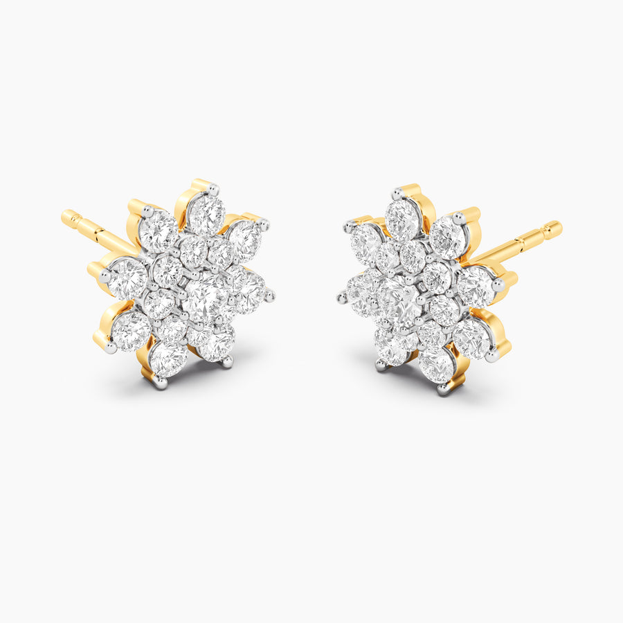 Lab-Grown 0.99 Ct Bloom Stud Earrings