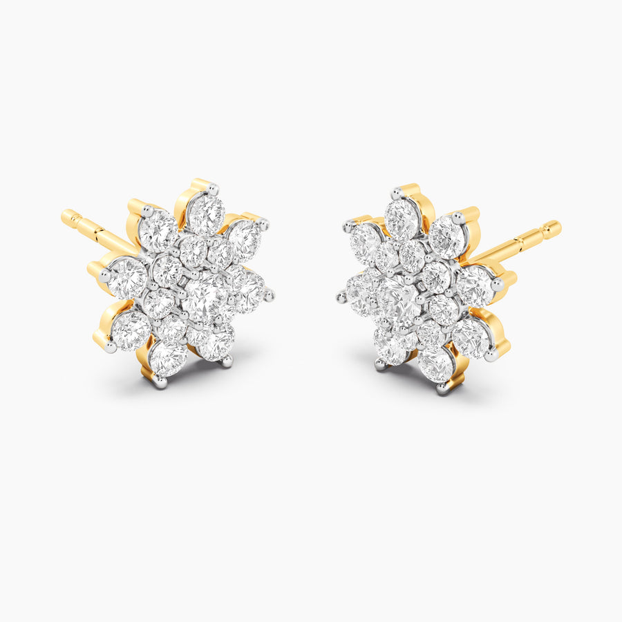 Lab-Grown 0.99 Ct Bloom Stud Earrings