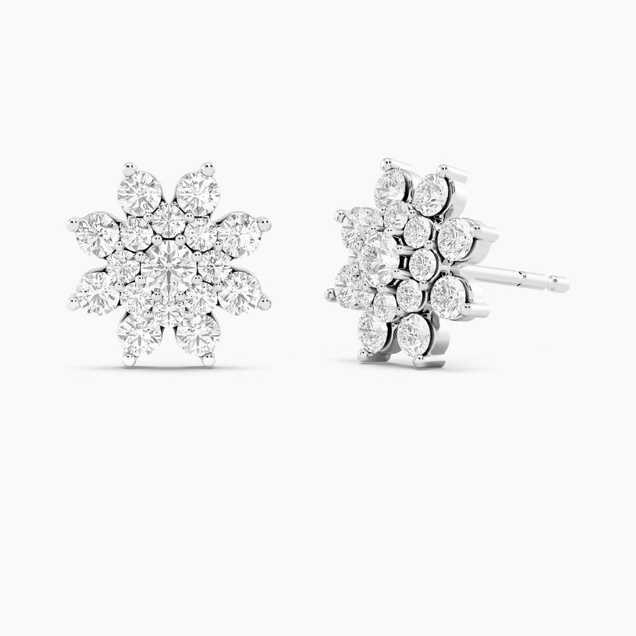 Lab-Grown 0.99 Ct Bloom Stud Earrings