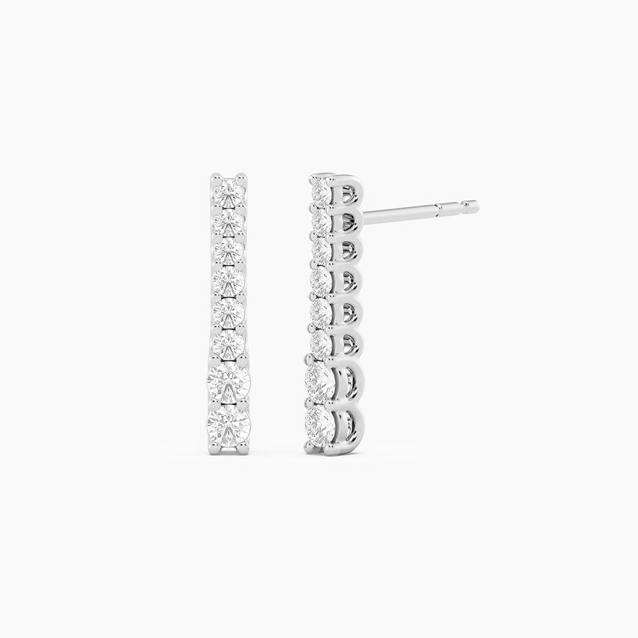 Lab-Grown Ascent Bar Stud Earrings