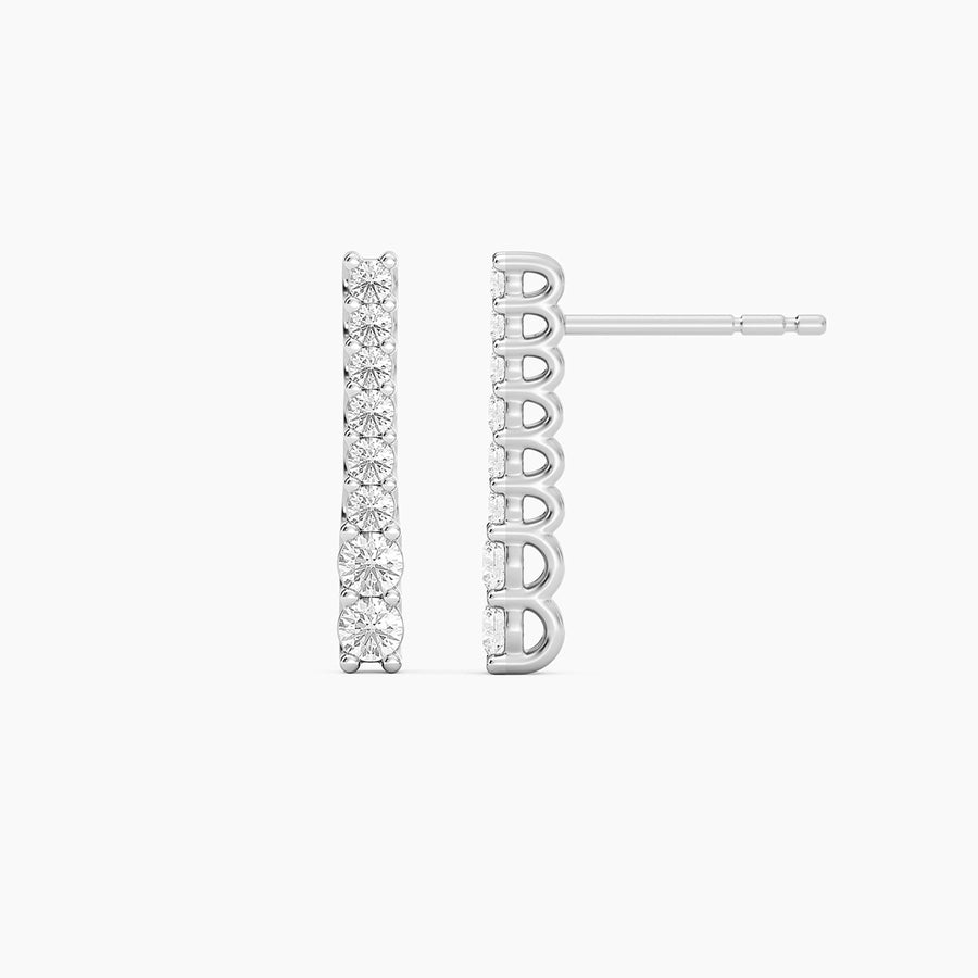 Lab-Grown Ascent Bar Stud Earrings