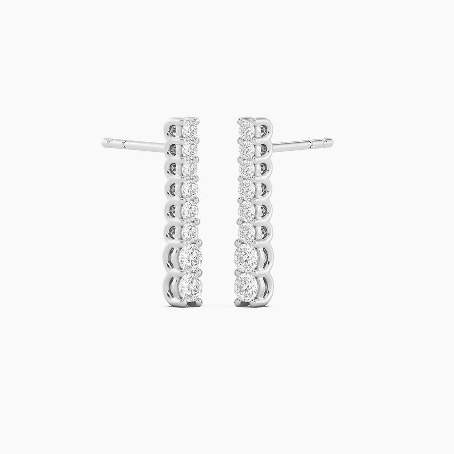 Lab-Grown Ascent Bar Stud Earrings