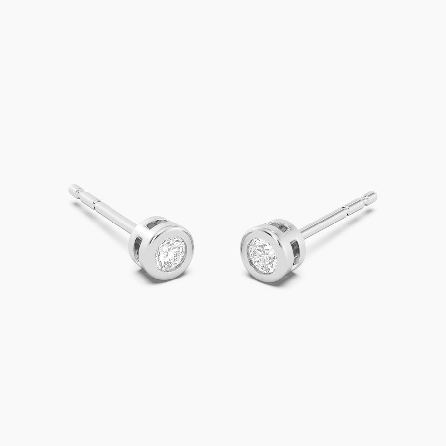 Lab-Grown 0.14 Ct Bezel Stud Earrings
