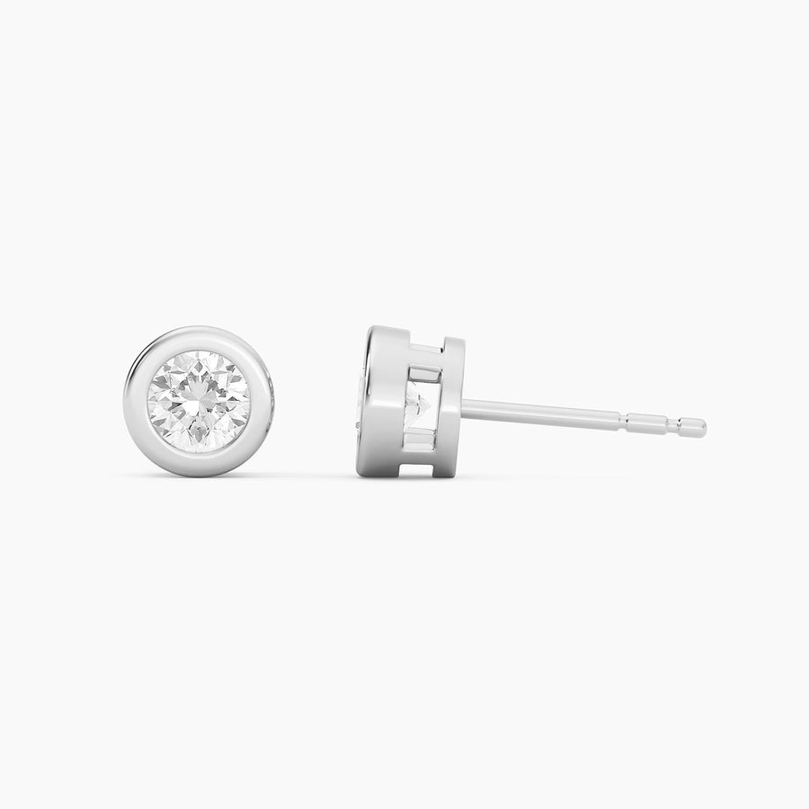 Lab-Grown 0.66 Ct Bezel Stud Earrings