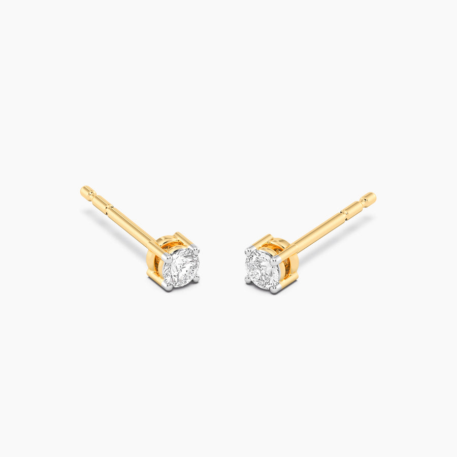 Lab-Grown 0.14 Ct Four Prong Stud Earrings