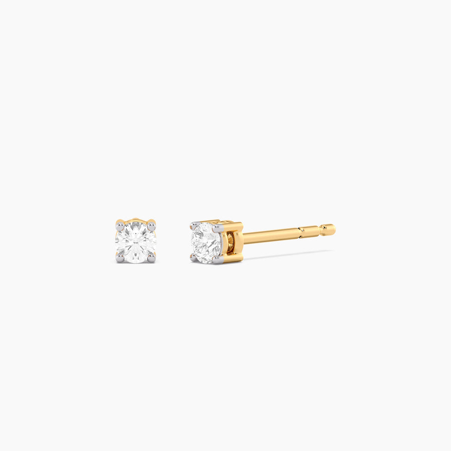 Lab-Grown 0.14 Ct Four Prong Stud Earrings