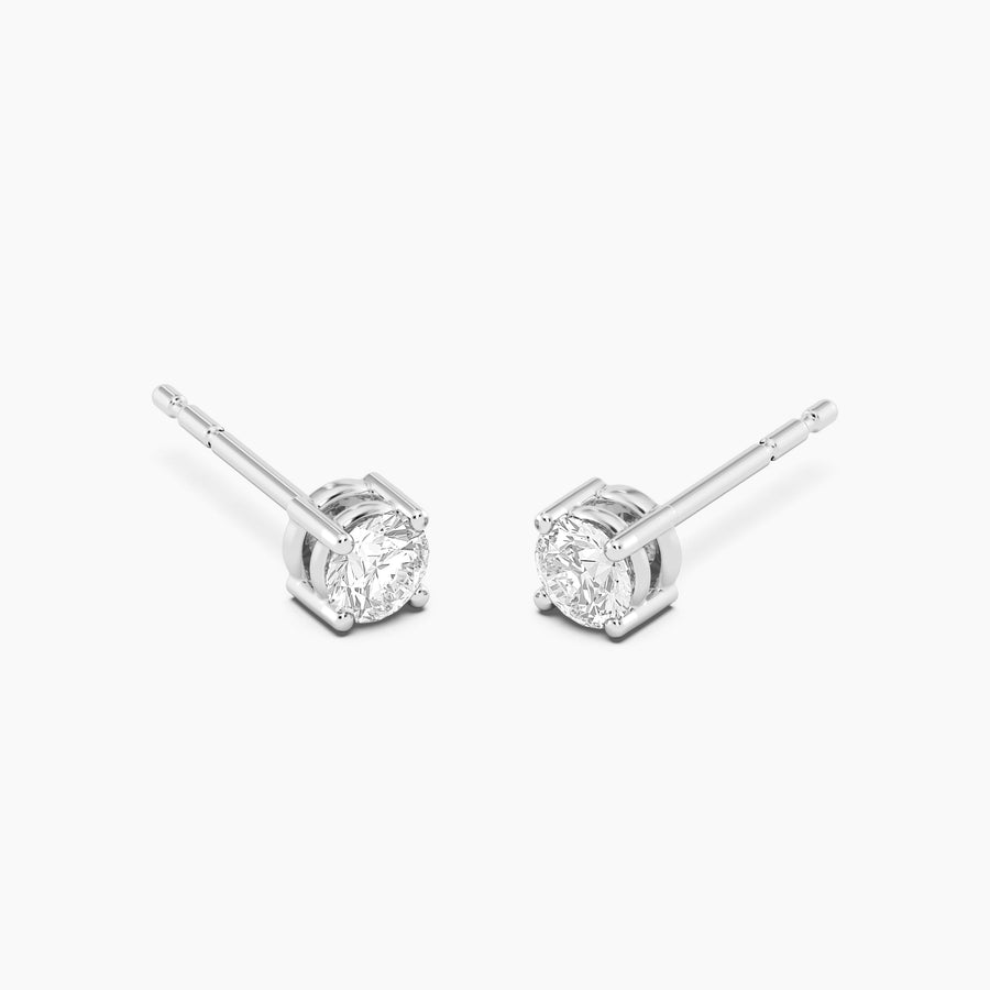 Lab-Grown 0.33 Ct Four Prong Stud Earrings