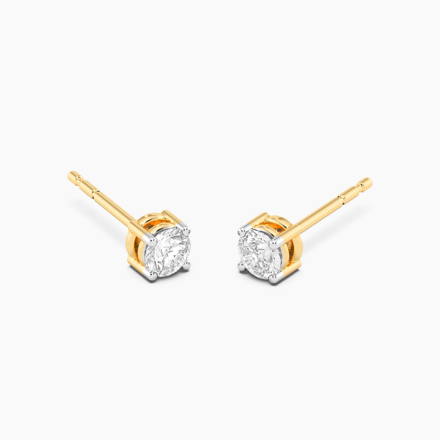 Lab-Grown 0.33 Ct Four Prong Stud Earrings