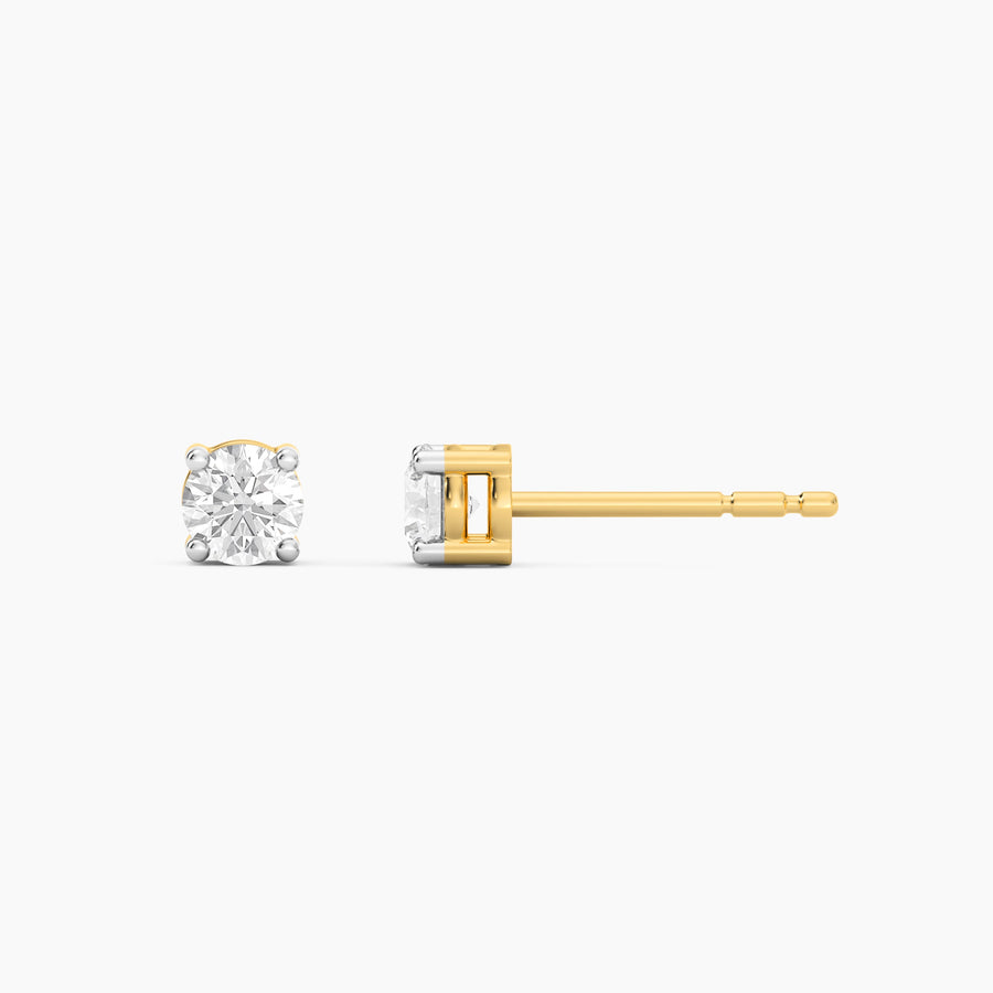 Lab-Grown 0.33 Ct Four Prong Stud Earrings