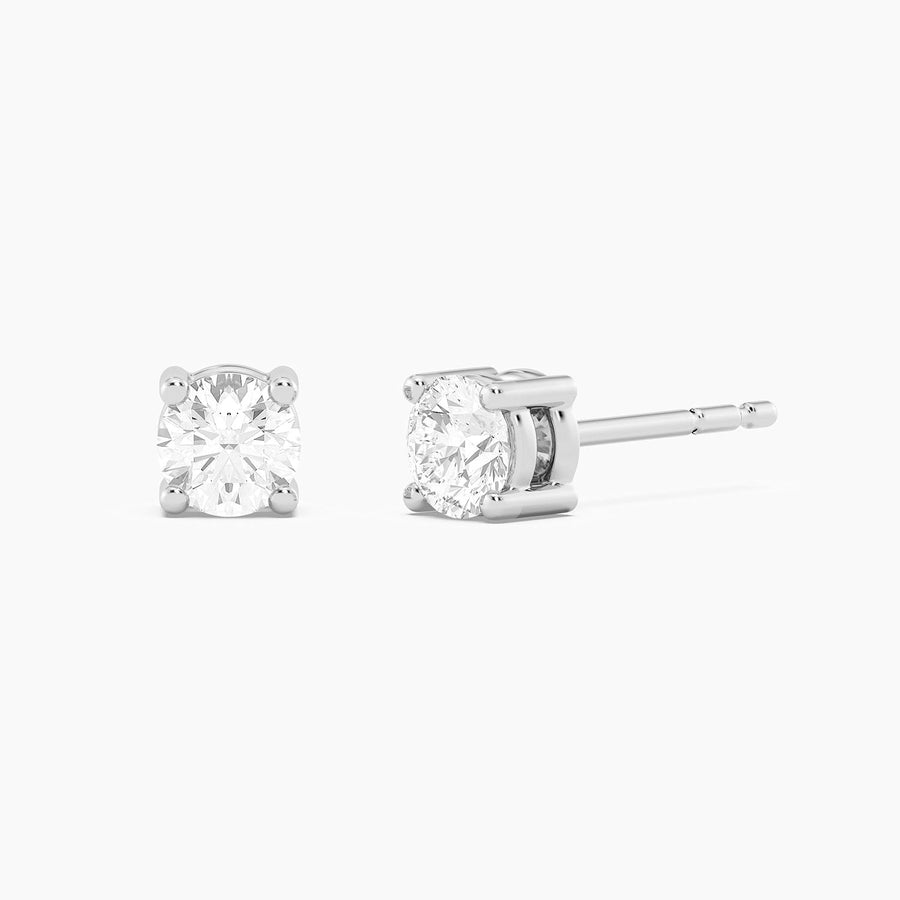 Lab-Grown 0.50 Ct Four Prong Stud Earrings