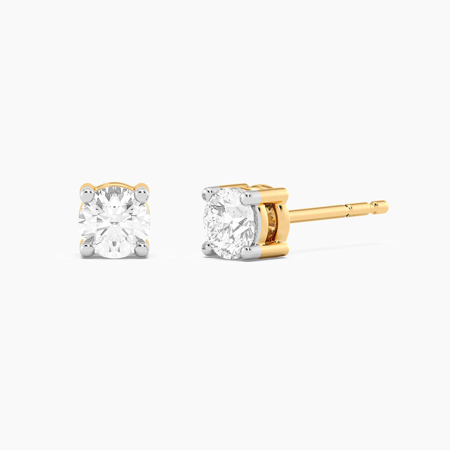 Lab-Grown 0.50 Ct Four Prong Stud Earrings
