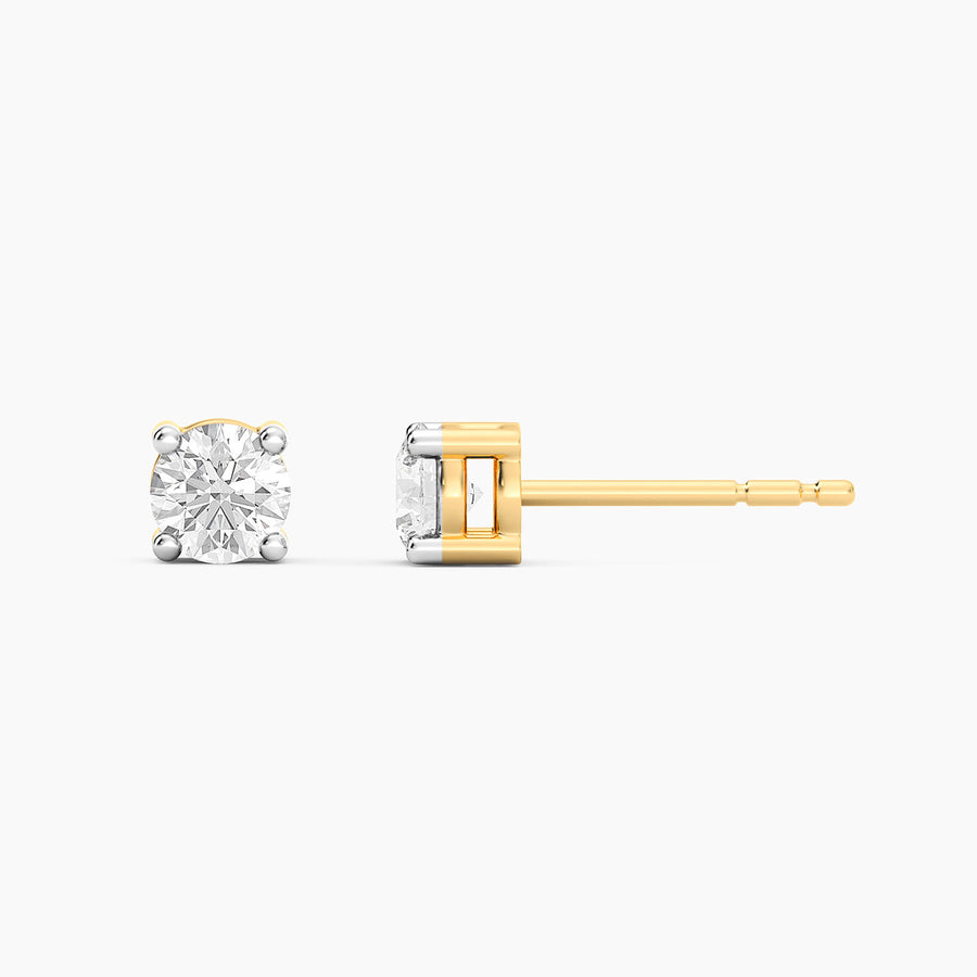 Lab-Grown 0.50 Ct Four Prong Stud Earrings