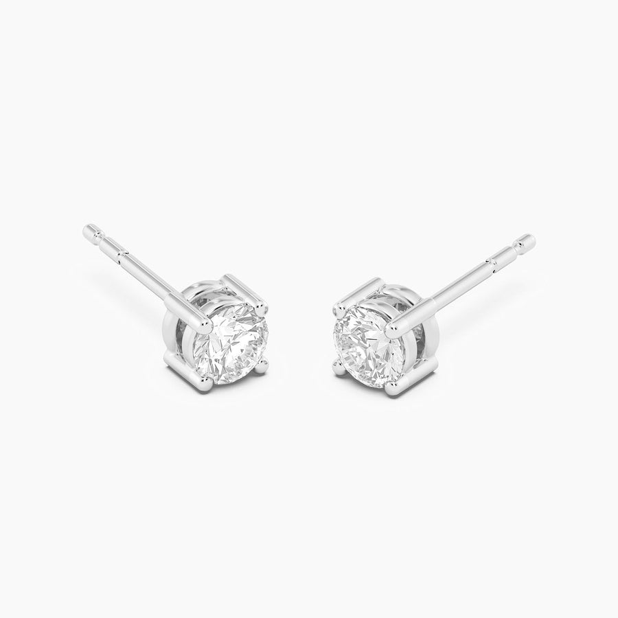 Lab-Grown 0.50 Ct Four Prong Stud Earrings