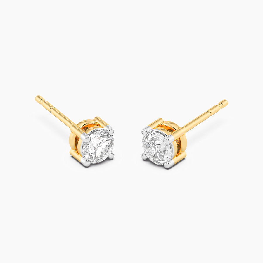 Lab-Grown 0.50 Ct Four Prong Stud Earrings