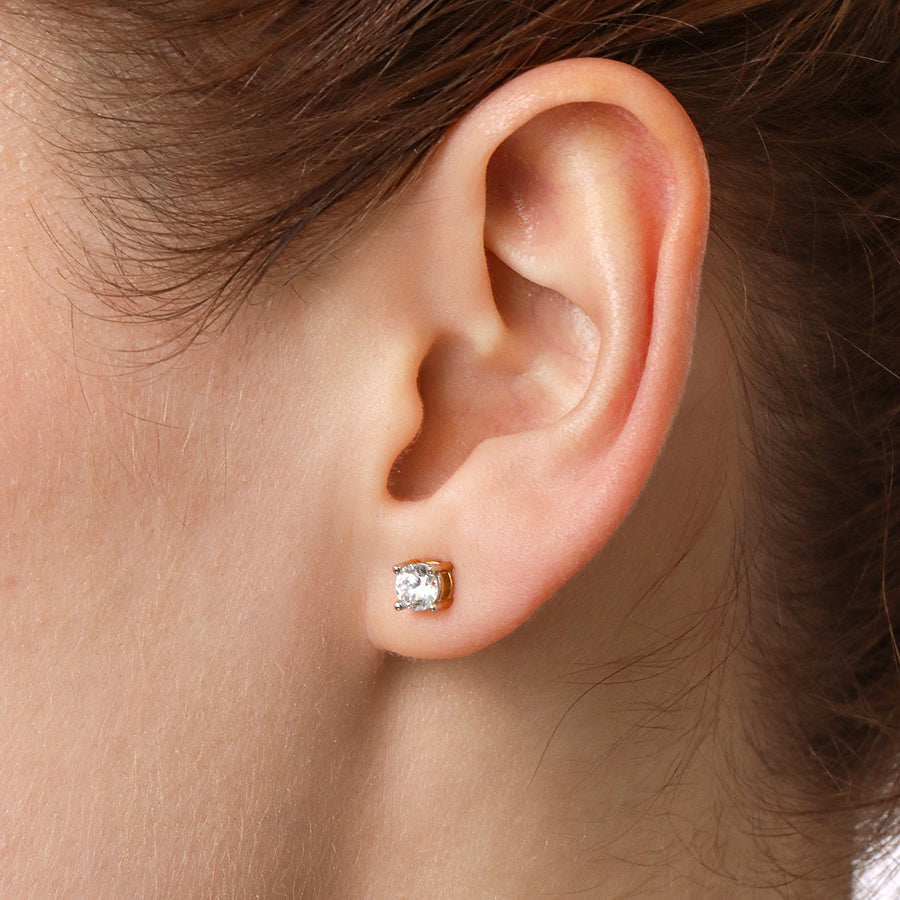 Lab-Grown 0.66 Ct Four Prong Stud Earrings