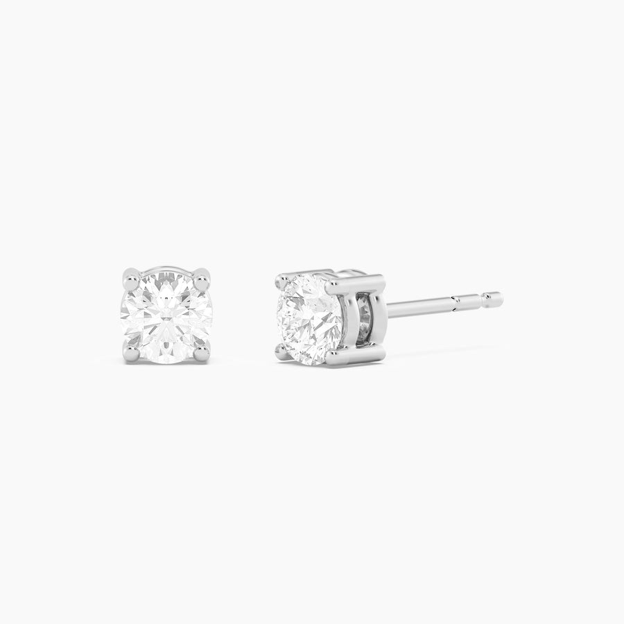 Lab-Grown 0.66 Ct Four Prong Stud Earrings