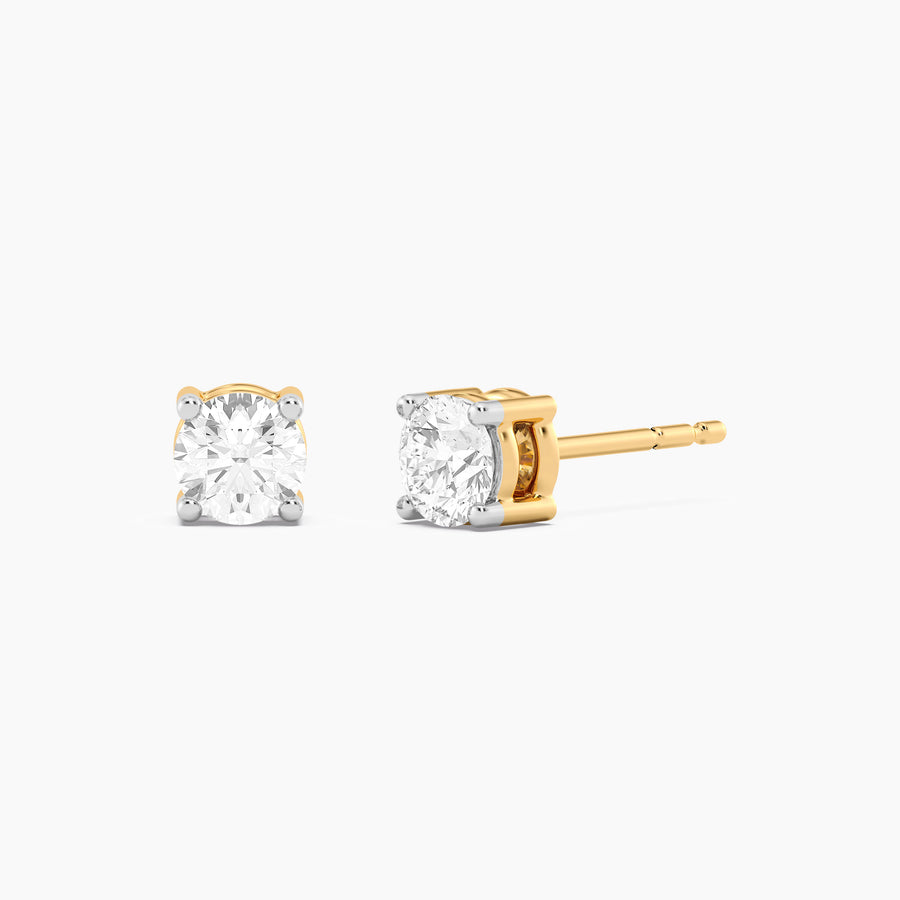 Lab-Grown 0.66 Ct Four Prong Stud Earrings