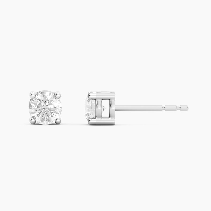 Lab-Grown 0.66 Ct Four Prong Stud Earrings