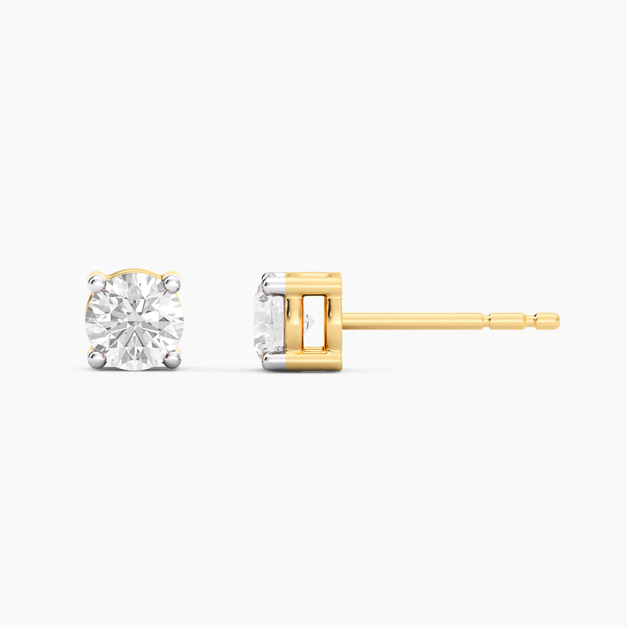 Lab-Grown 0.66 Ct Four Prong Stud Earrings
