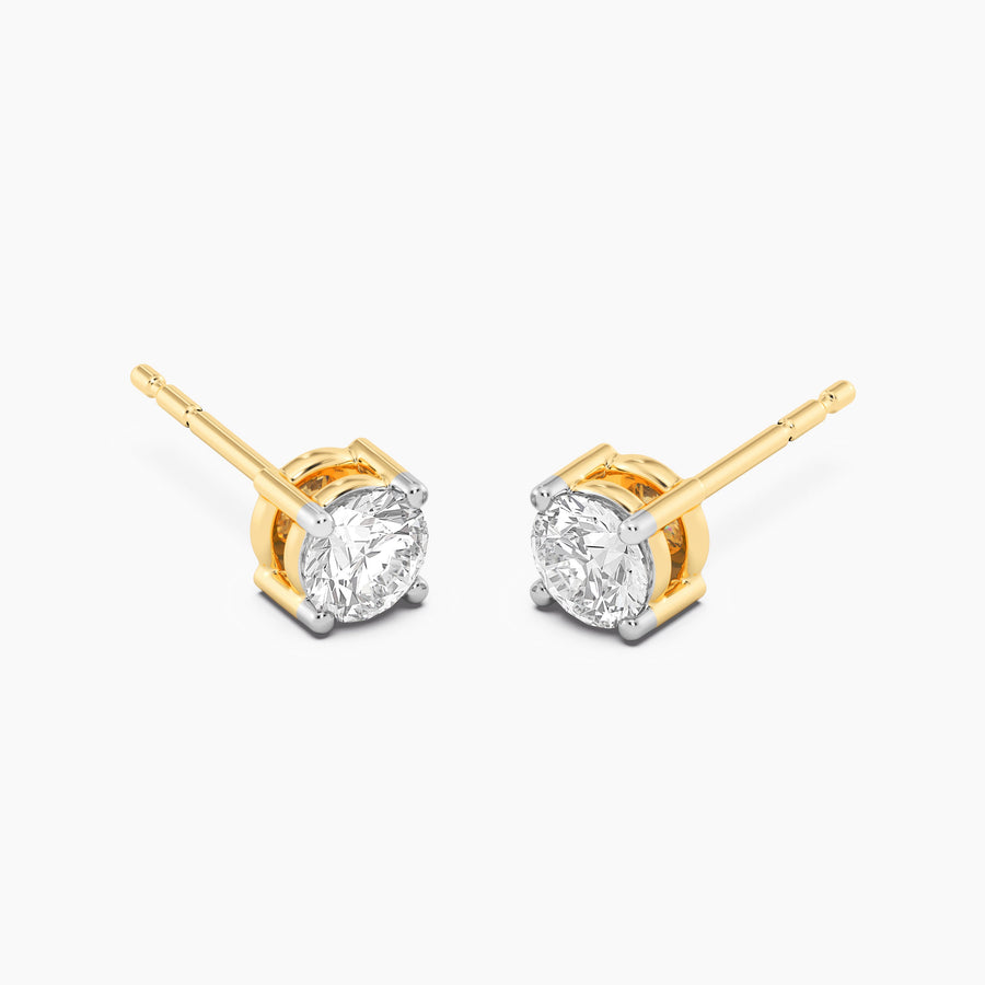 Lab-Grown 0.66 Ct Four Prong Stud Earrings