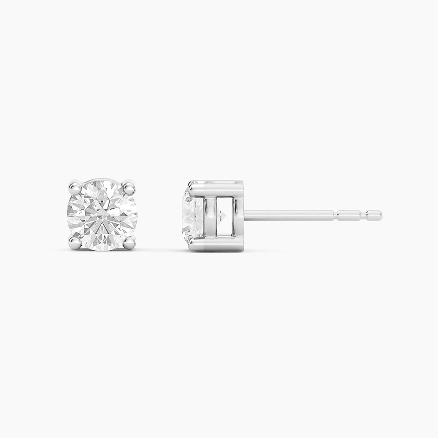 Lab-Grown 1.00 Ct Four Prong Stud Earrings