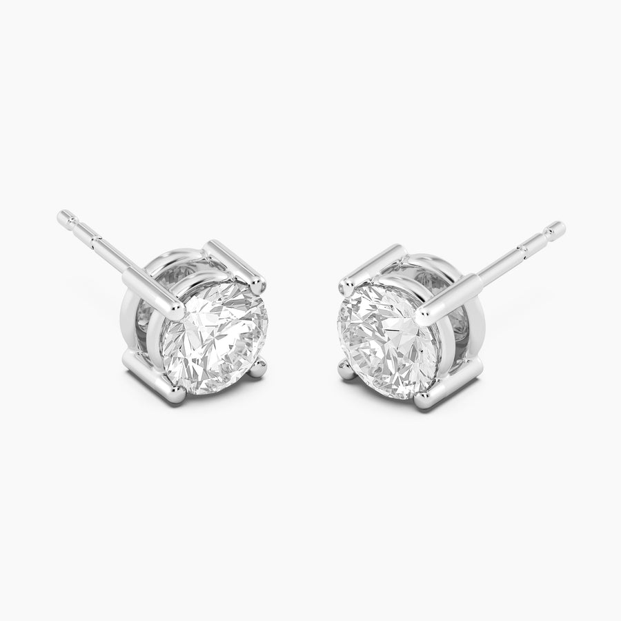 Lab-Grown 1.50 Ct Four Prong Stud Earrings