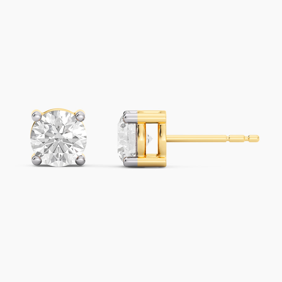 Lab-Grown 1.50 Ct Four Prong Stud Earrings