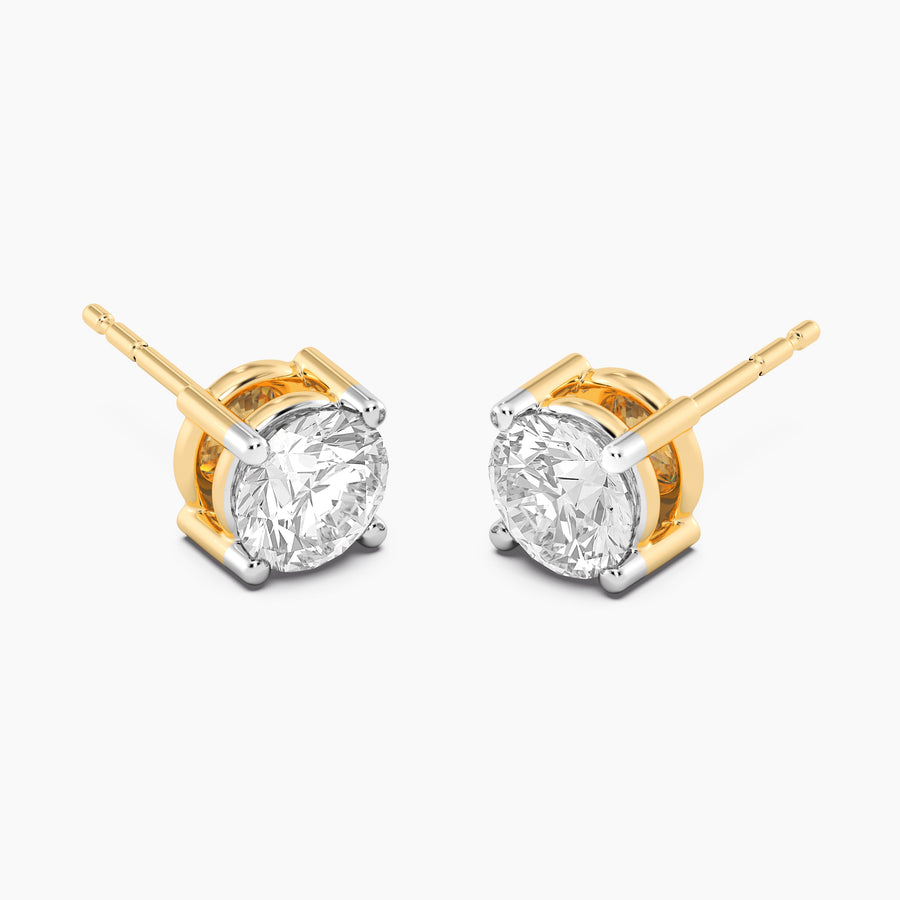 Lab-Grown 1.50 Ct Four Prong Stud Earrings