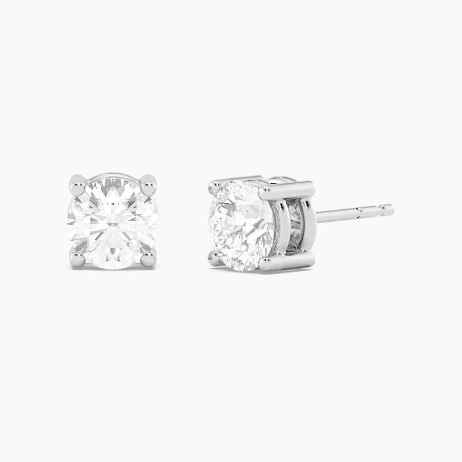 Lab-Grown 1.50 Ct Four Prong Stud Earrings