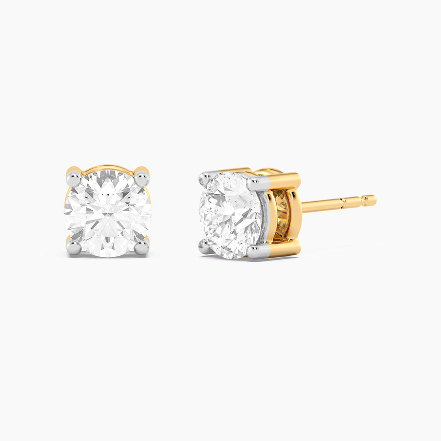 Lab-Grown 1.50 Ct Four Prong Stud Earrings