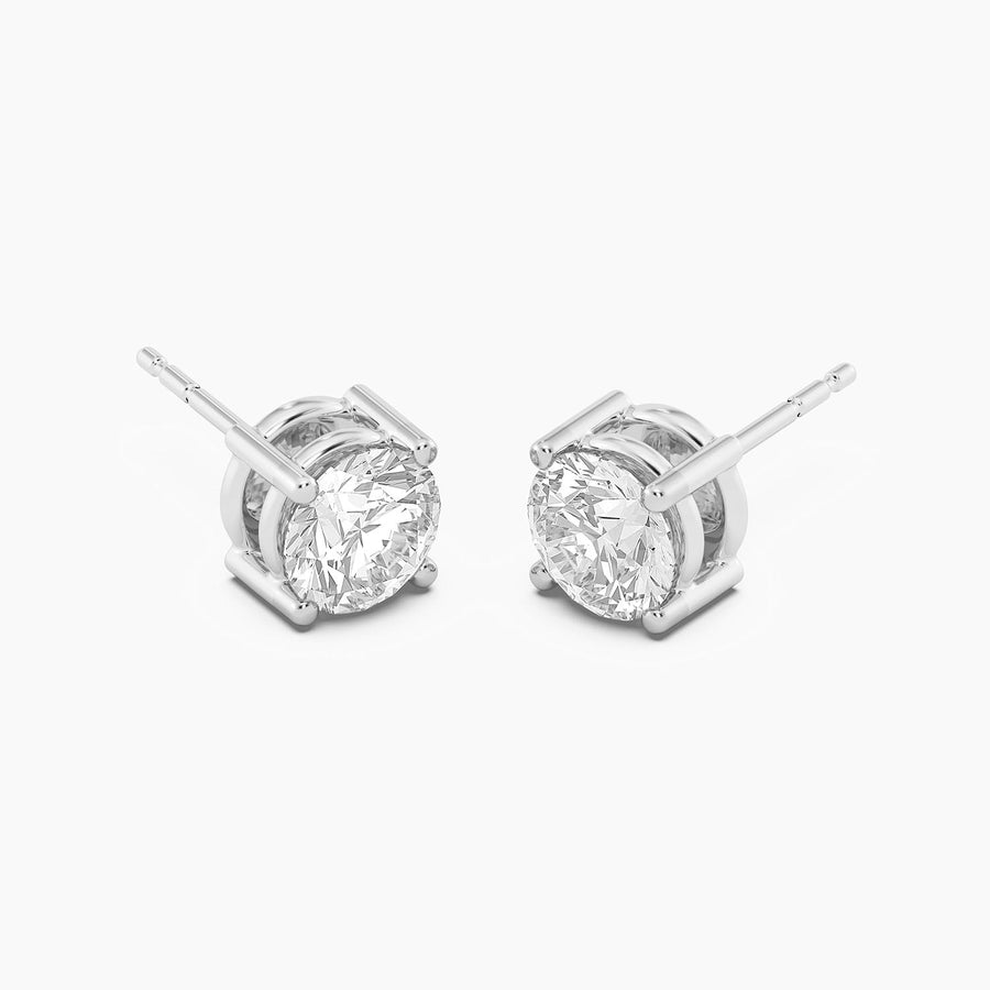 Lab-Grown 2.00 Ct Four Prong Stud Earrings