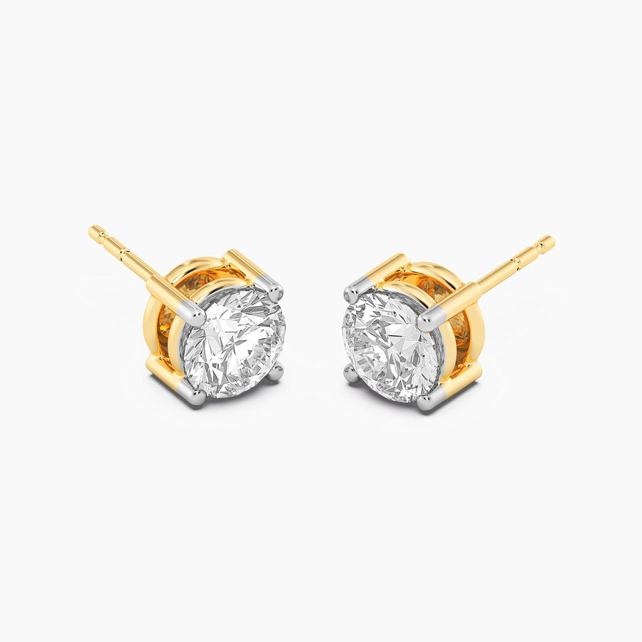 Lab-Grown 2.00 Ct Four Prong Stud Earrings