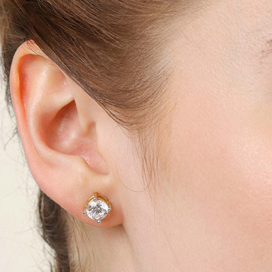 Lab-Grown 2.00 Ct Four Prong Stud Earrings