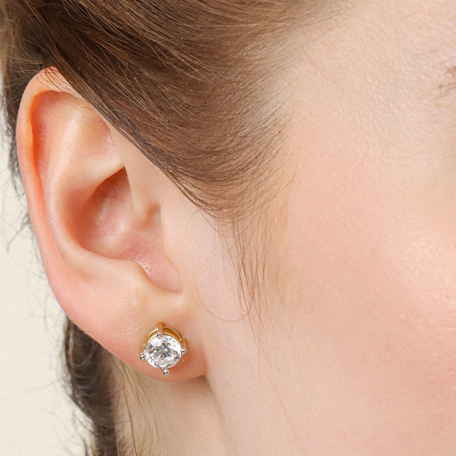 Lab-Grown 2.00 Ct Four Prong Stud Earrings