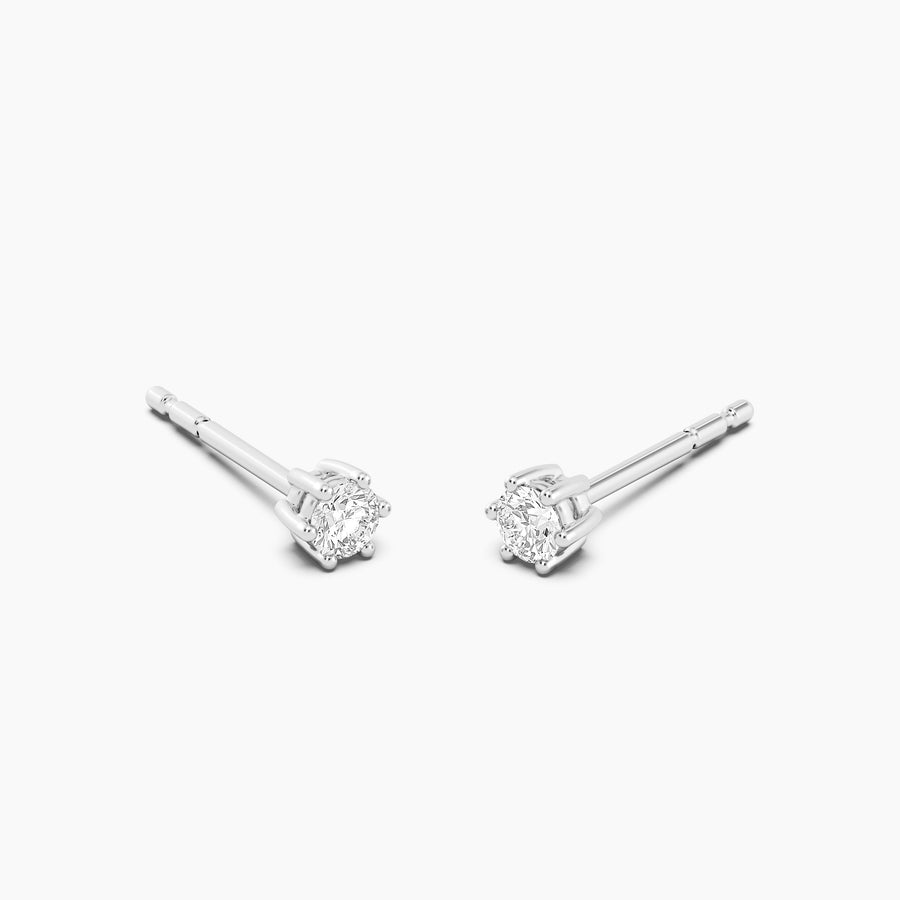Lab-Grown 0.14 Ct Six Prong Stud Earrings
