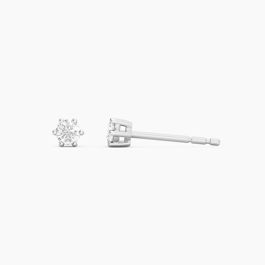 Lab-Grown 0.14 Ct Six Prong Stud Earrings