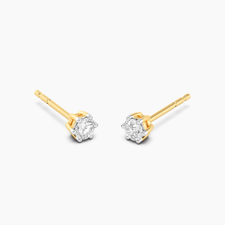 Lab-Grown 0.26 Ct Six Prong Stud Earrings