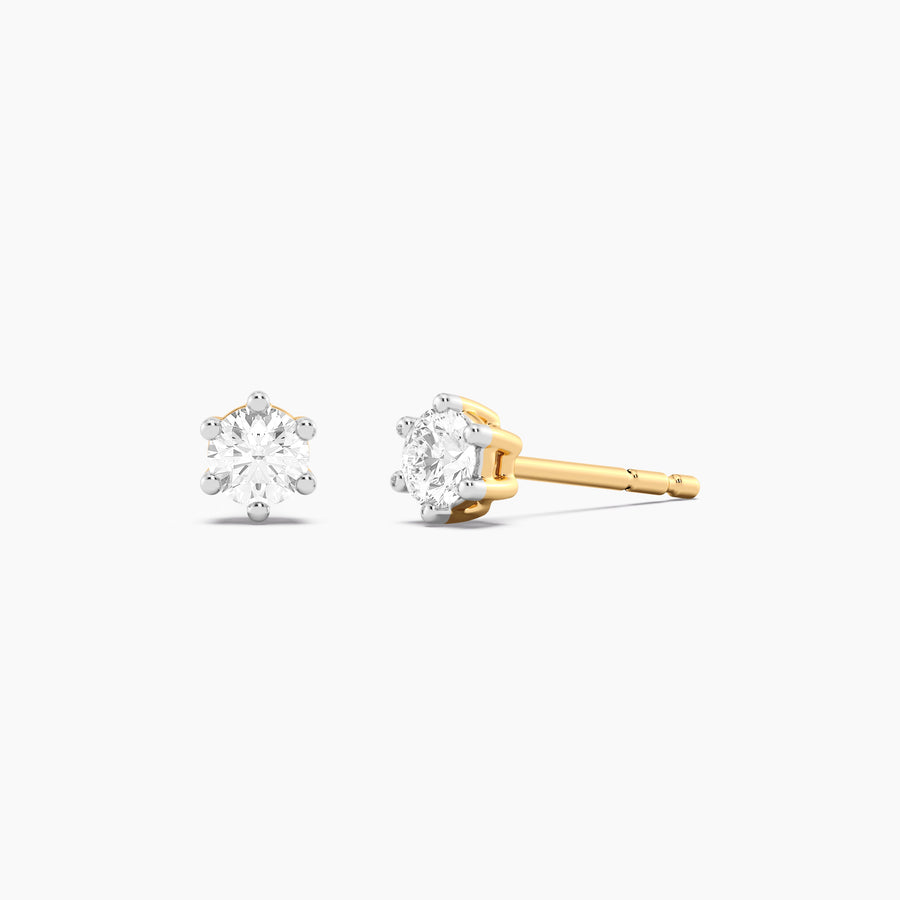 Lab-Grown 0.26 Ct Six Prong Stud Earrings
