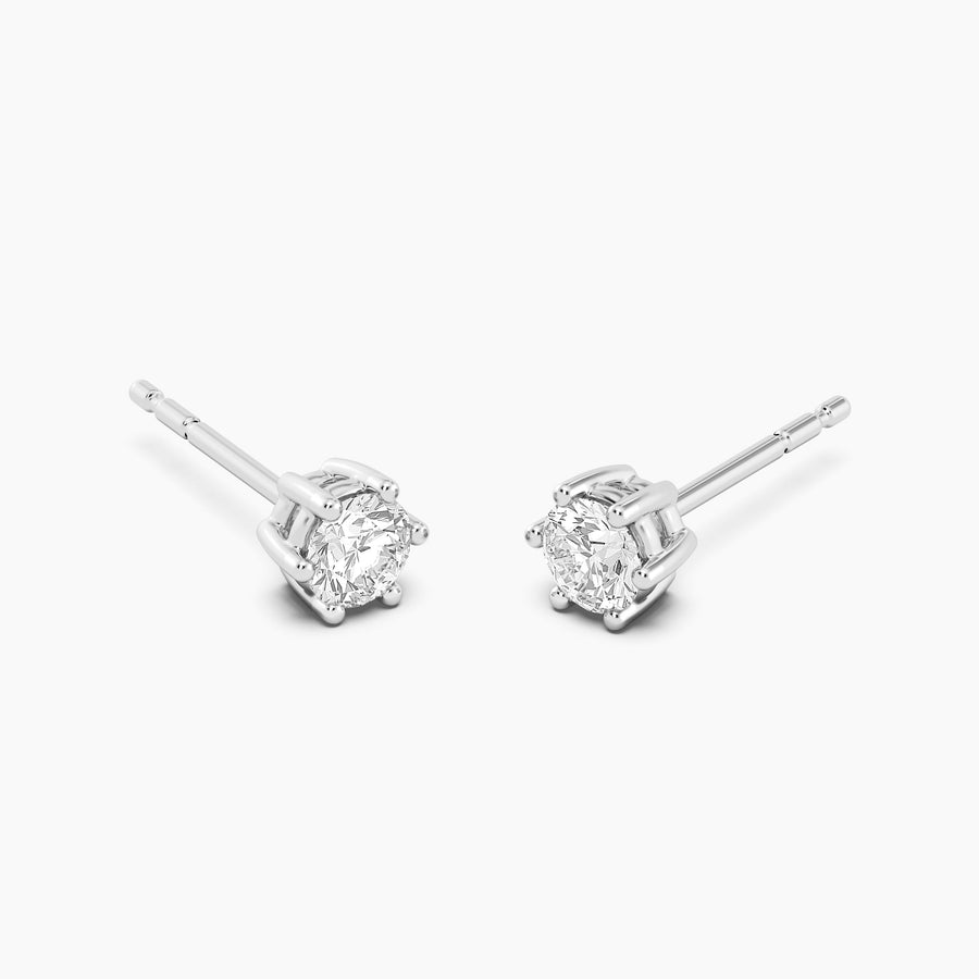Lab-Grown 0.33 Ct Six Prong Stud Earrings