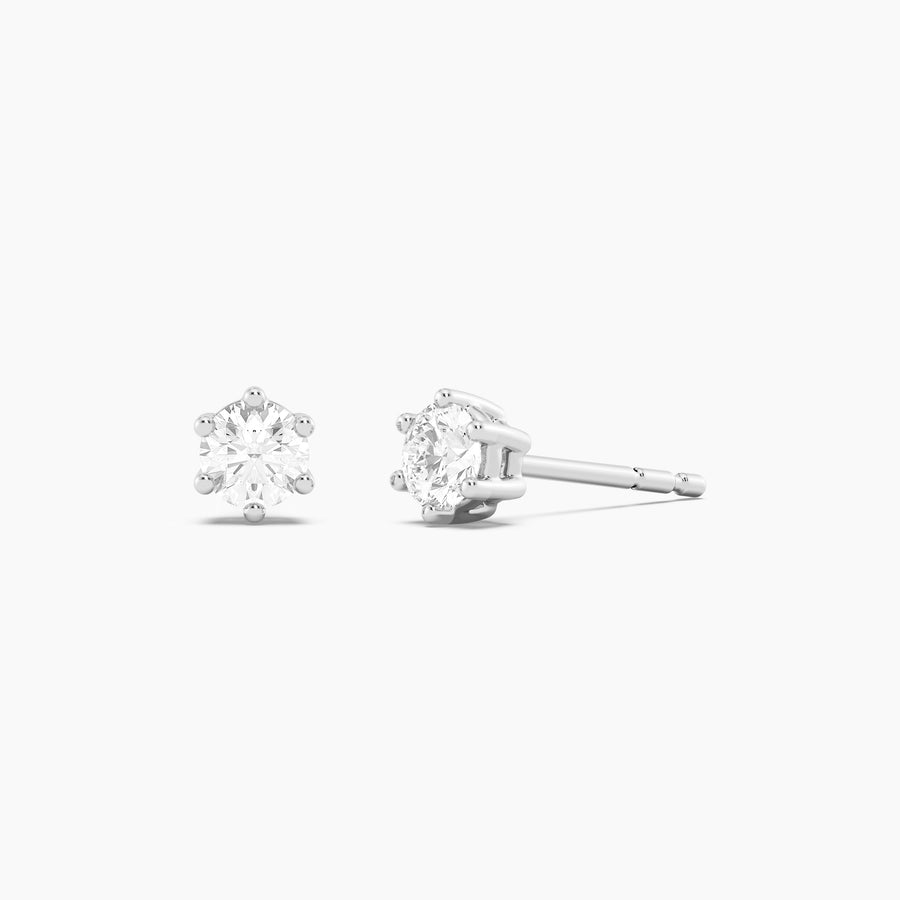 Lab-Grown 0.33 Ct Six Prong Stud Earrings