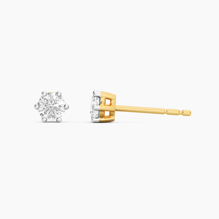 Lab-Grown 0.33 Ct Six Prong Stud Earrings