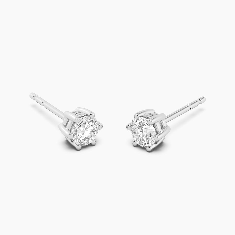 Lab-Grown 0.50 Ct Six Prong Stud Earrings