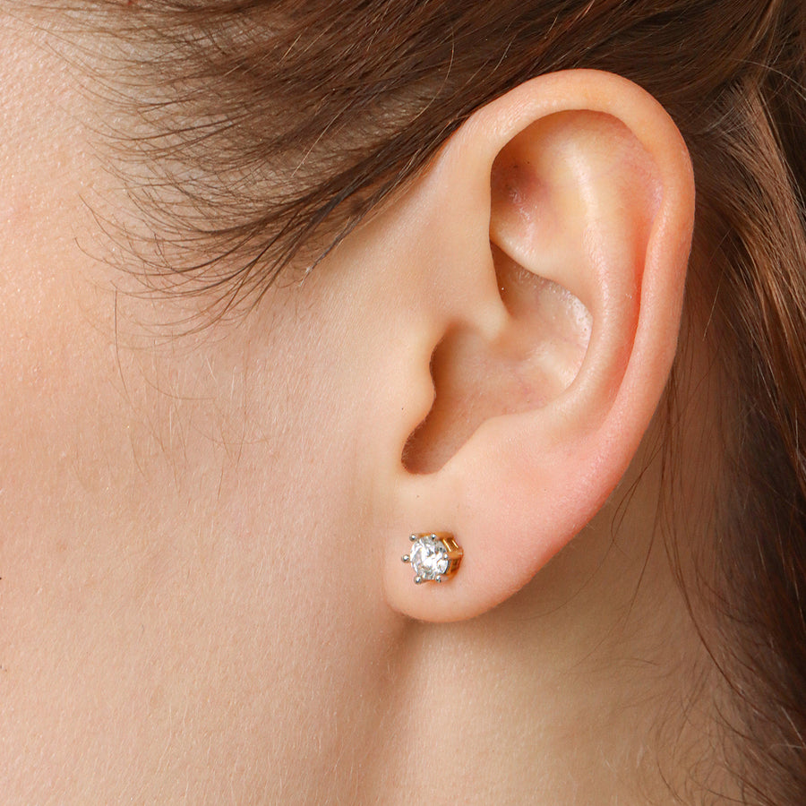Lab-Grown 0.66 Ct Six Prong Stud Earrings