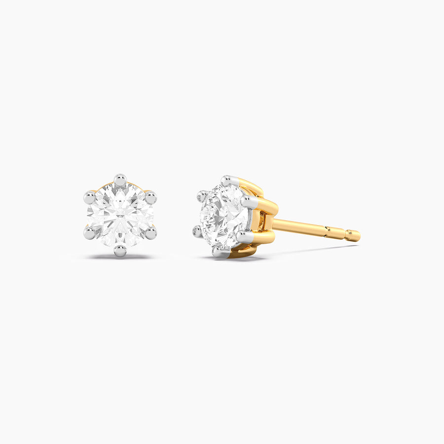 Lab-Grown 0.66 Ct Six Prong Stud Earrings