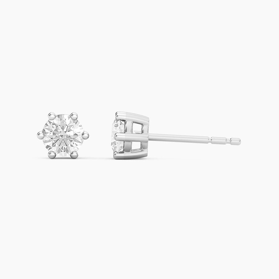 Lab-Grown 0.66 Ct Six Prong Stud Earrings