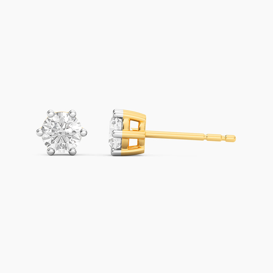 Lab-Grown 0.66 Ct Six Prong Stud Earrings