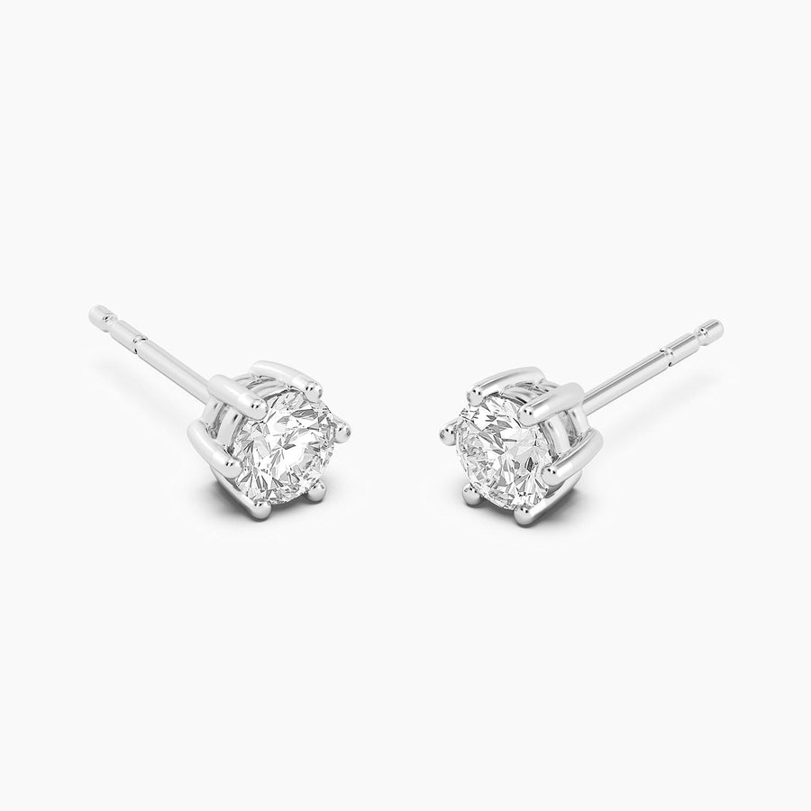 Lab-Grown 0.66 Ct Six Prong Stud Earrings