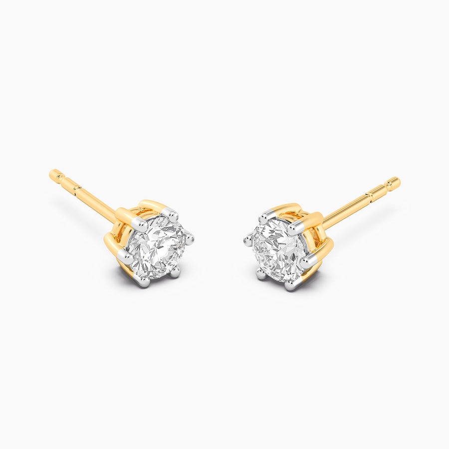 Lab-Grown 0.66 Ct Six Prong Stud Earrings